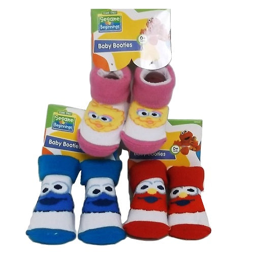 sesame street booties 0 asst -- 12 per box