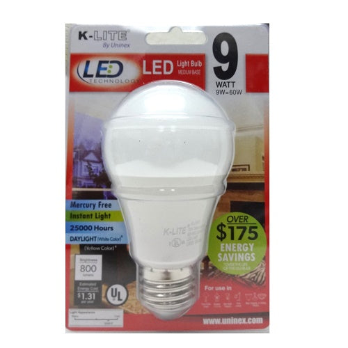 led light bulb day light 9 wtts 60 wtt -- 24 per box
