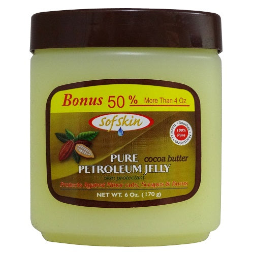 sofskin petroleum jelly 6oz cocoa butter -- 24 per case