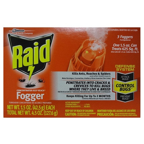 raid fogger 3pk 1.5oz each -- 12 per case