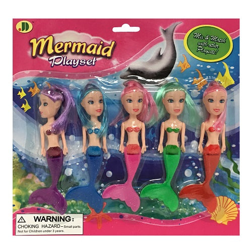 toy mermaid set 5pc asst clrs -- 24 per box