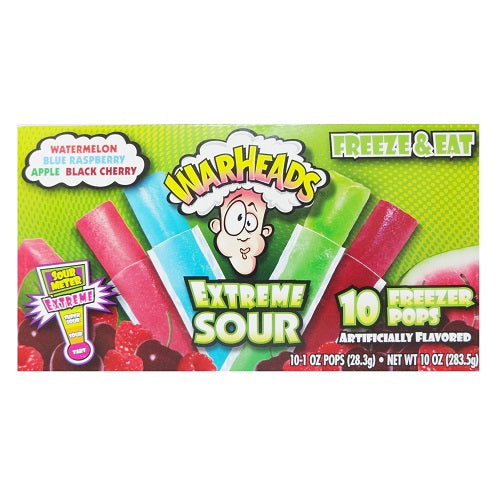 warheads freezer pops 10ct extreme sour -- 12 per case