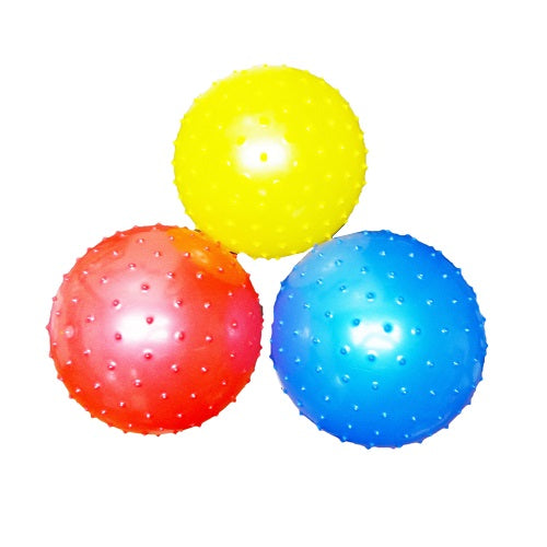 toy ball 10in w- spikes asst clrs -- 12 per box