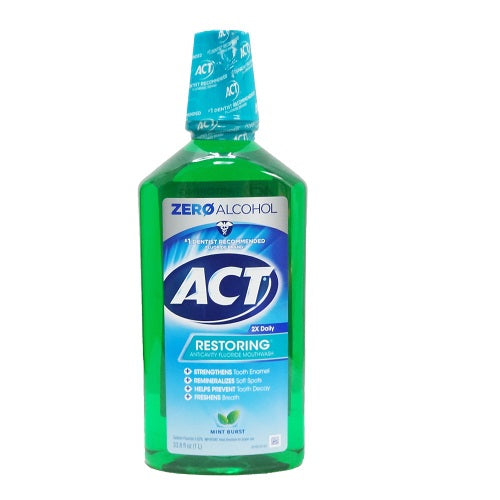 act mouthwash 33.8oz mint burst -- 12 per case