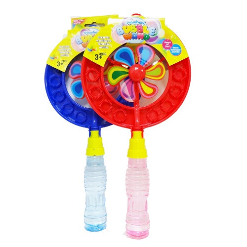 toy pinwheel bubbles wand asst clrs -- 24 per case