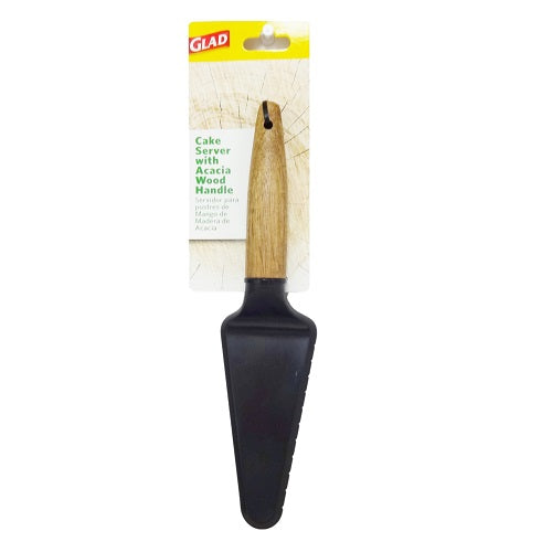 glad cake server 10in wood handle -- 12 per box