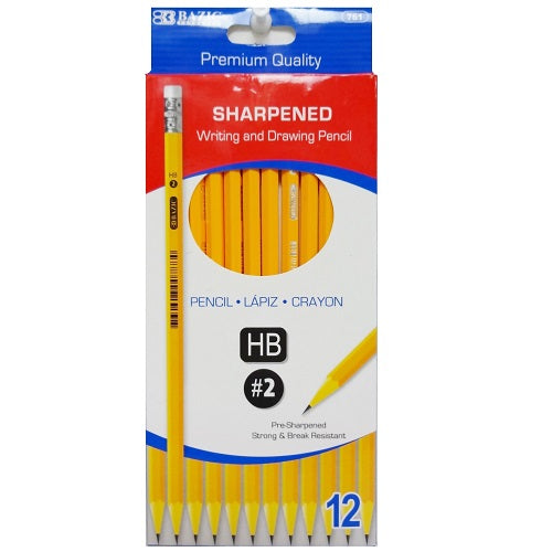 pencils 2 12ct sharpened -- 24 per box