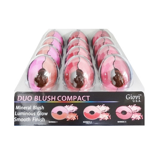 blush compact w- brush asst clrs -- 12 per box