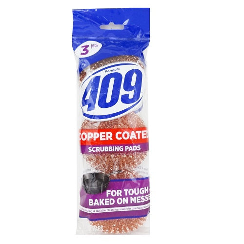 409 scrubbing pads copper 3pk -- 24 per case