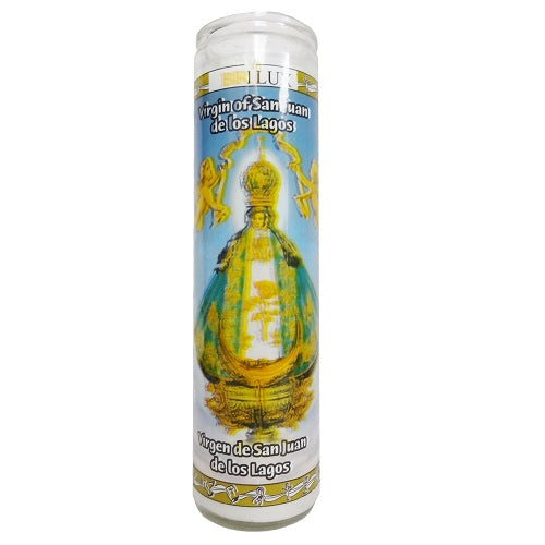candle 8in virgen d- san juan d- los lagos -- 12 per case
