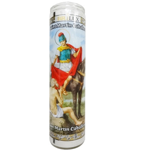 candle 8in san martin caballero white -- 12 per case