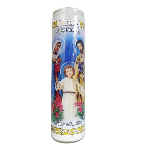candle 8in sagrada familia white -- 12 per case