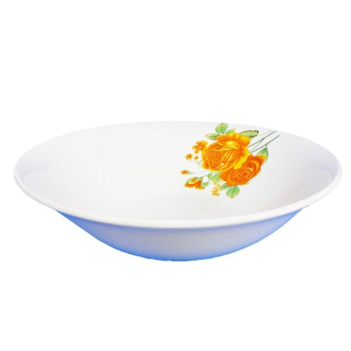bowl porcelain 9in w- rose asst clrs -- 36 per case