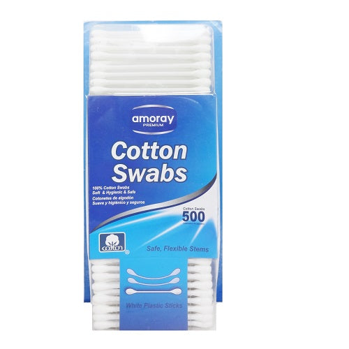 amoray cotton swabs 500ct -- 48 per case