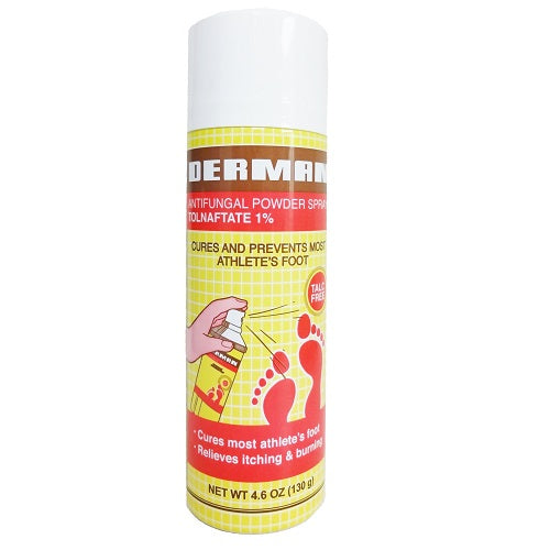 derman antifungal powder spray 4.6oz -- 12 per box