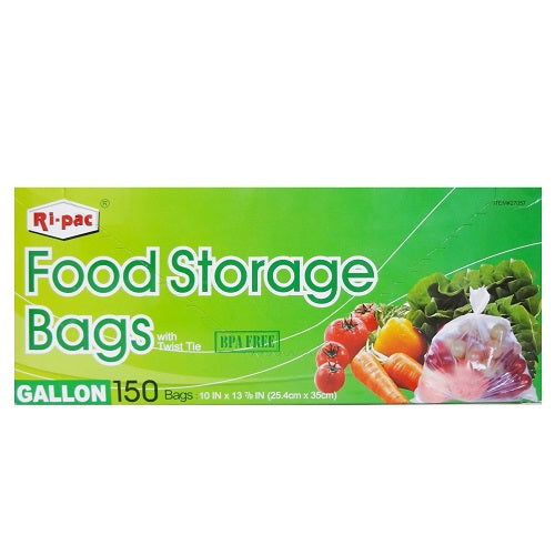 ri- pac food storage bags 150ct 1gl -- 12 per case