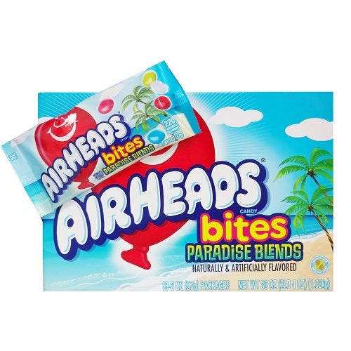 airheads candy bites 2oz paradise blends -- 18 per box