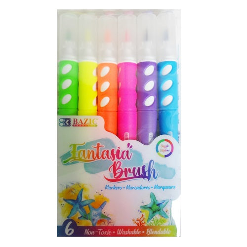 markers washable 6pk flourecent -- 24 per box