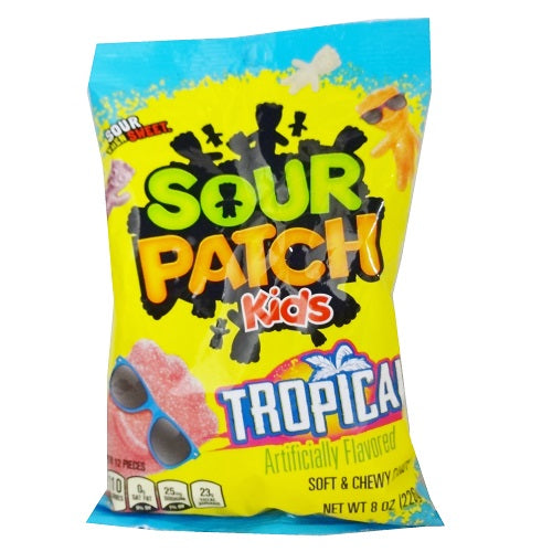 sour patch kids tropical 8oz bag -- 12 per case