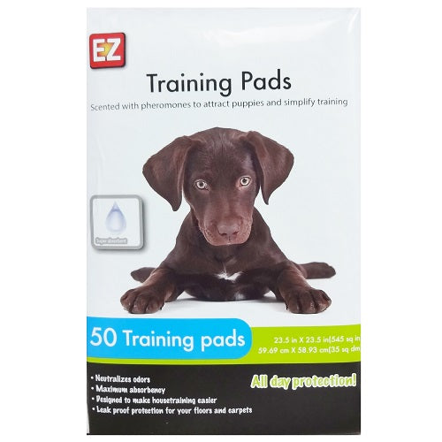 ez pet training pads 50ct 23.5 x 23.5in -- 12 per case