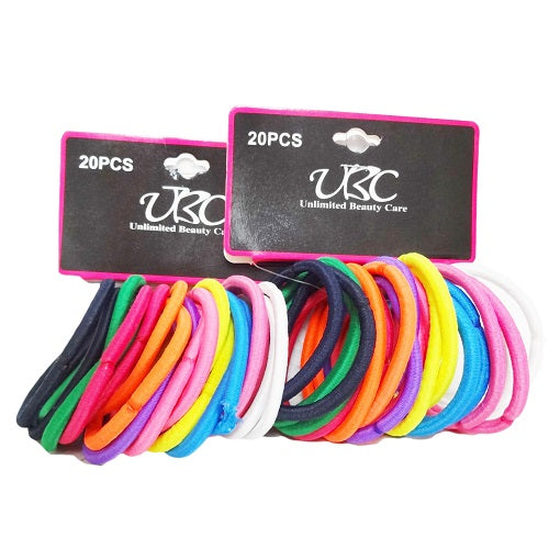 hair elastic bands 20pc asst clrs -- 12 per box