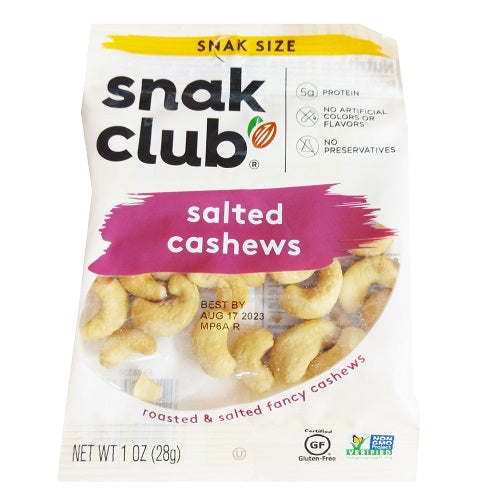 s.c salted cashews 1oz -- 12 per case
