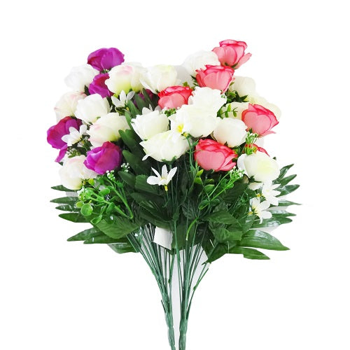roses bouquet 18pc 19in asst clrs -- 24 per case