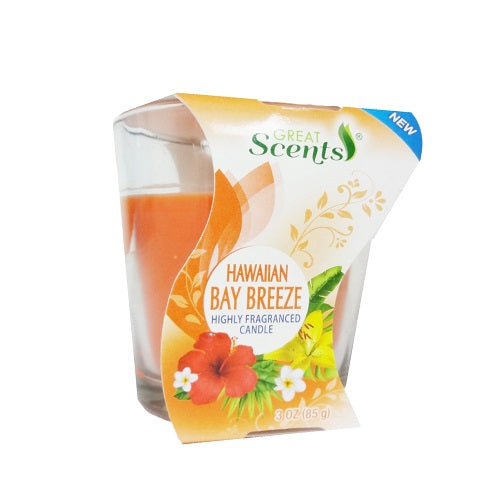 g.s scented candle 3oz hawaiian breeze -- 12 per case