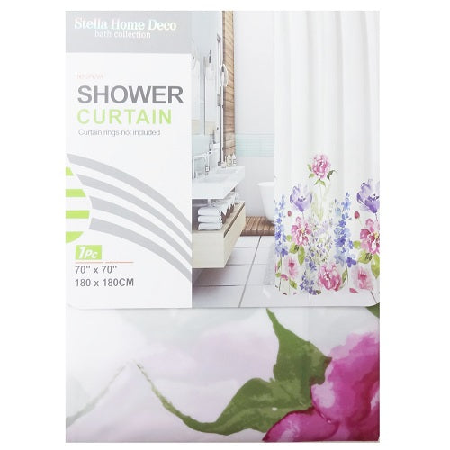 shower curtain 70x70 flowers -- 12 per box
