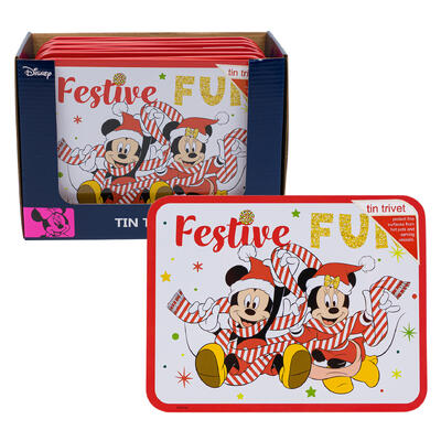 mickey and minnie square trivet -- 12 per case