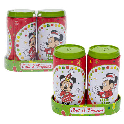 mickey and minnie christmas salt and pepper shaker -- 12 per case