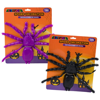 halloween spiders decor- 7 - 2 assortments -- 24 per case