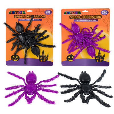 halloween 2pc spiders decor- 3 -- 24 per case