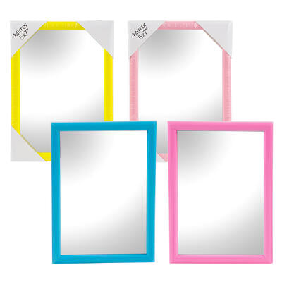 mirror- 5 x7 - 4 assorted color frames -- 48 per case