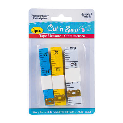 cut n sew 3pc tape measure- 3 assortments -- 48 per case