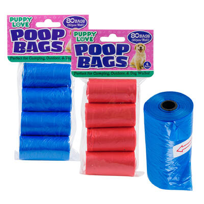 4pc 20ct pet waste bag- 2 assorted colors -- 48 per case