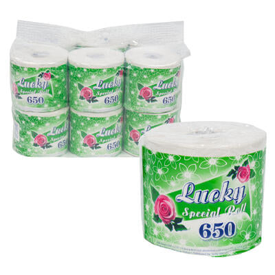 lucky special roll 650 2ply bath tissue -- 48 per case