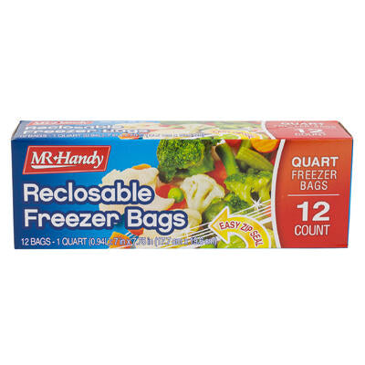 mr. handy 12pc reclosable freezer bag -- 24 per case