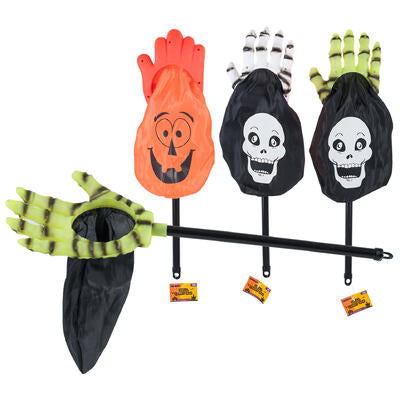 halloween skull hand candy bag- 21 - 3 assortments -- 12 per case