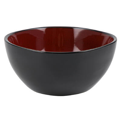 stoneware serving bowl- 10.3 - red and black -- 4 per case
