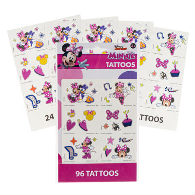 minnie mouse 4 sheet 96pc tattoo set -- 48 per case