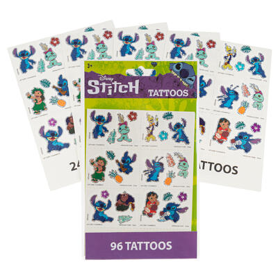 disney lilo and stitch 4 sheet 96pc tattoo set -- 48 per case