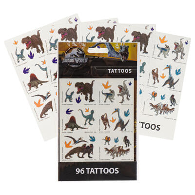 jurassic park 96pc 4 sheet tattoo set -- 48 per case