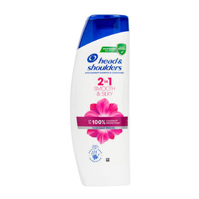 head and shoulder 2 in 1 smooth and silky shampoo -- 6 per case