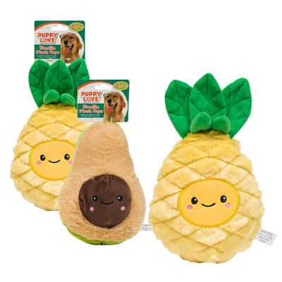 pearl pineapple pet plush- 8 - 2 assortments -- 24 per case