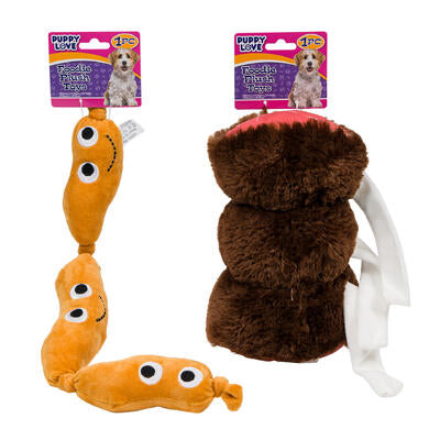 hot dogs and steak pet plush toy- 18 and 9 - 2 as -- 24 per case