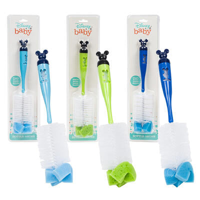 bottle brush 2pc mickey 3ast -- 48 per case