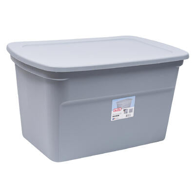 tote box 30gal gray w lid ster -- 6 per case