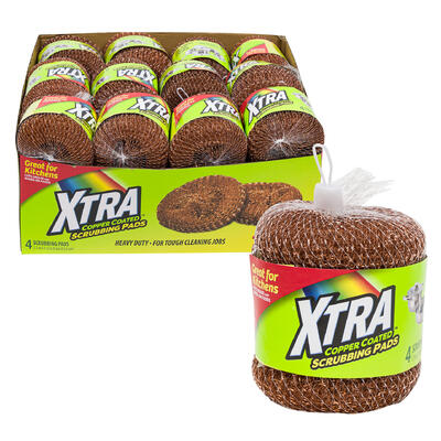 scrubber 4pk copper pad -- 24 per case