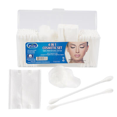 all pure 4 in 1 cotton swab set -- 48 per case
